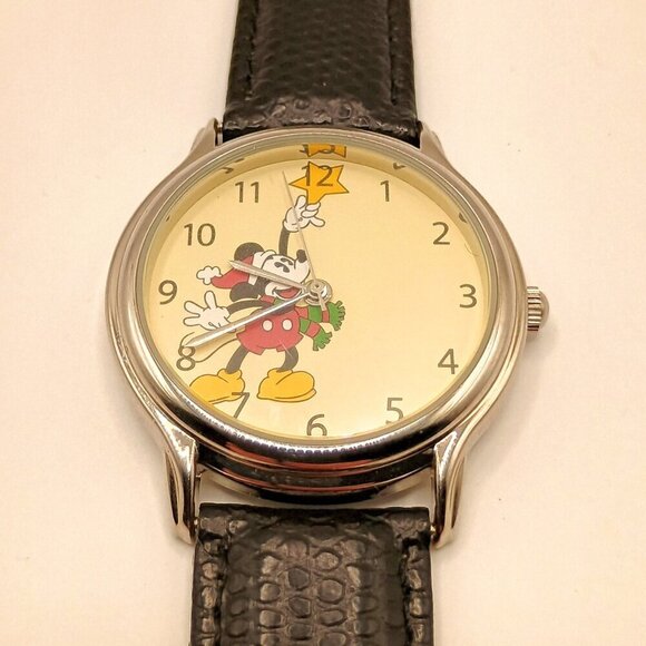 Disney Other - Mickey Mouse Christmas Wristwatch in Case With Documents